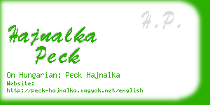 hajnalka peck business card